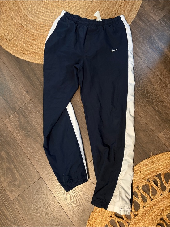 Nike Other - Vintage Nike Navy Track Joggers with White Side Stripes zipper